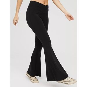 OFFLINE By Aerie XS Real Me High Waisted Crossover Rib Super Flare Legging
